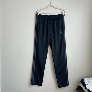 Adidas / Black Sweatpants with Gray Stripes